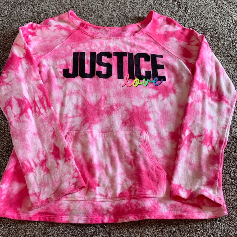 Justice tie dye shirt